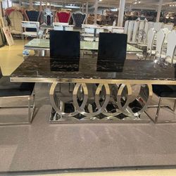 Glam Gold Marble Dining Tables In Stock Black Friday Deals!