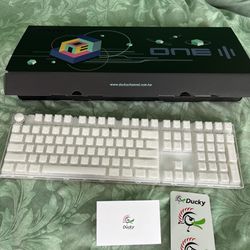 Brand New Ducky One 3 Clear White Hotswap RGB Double Shot ABS Mechanical Keyboard