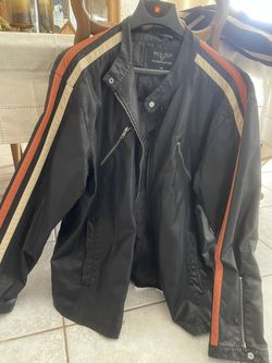 Mens Leather Jacket 2xl