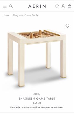 Aerin Shagreen Game Table