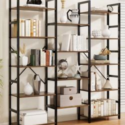 NEW $255 Large Of Industrial Bookshelf 