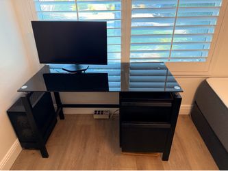 Glass desk with Storage