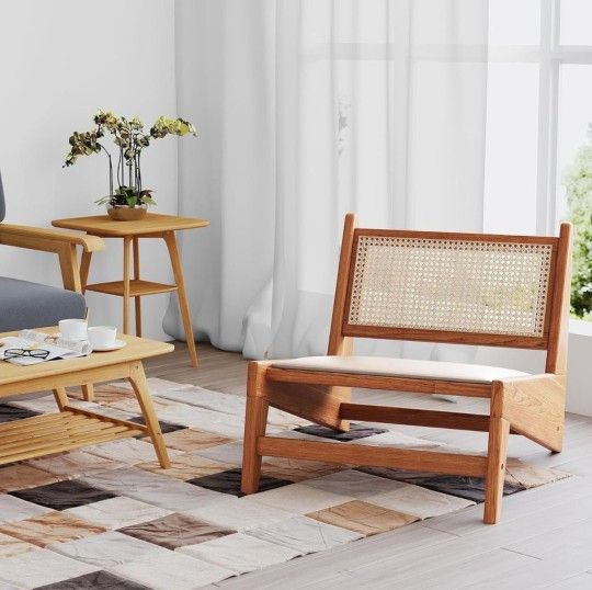 NEW Accent Rattan Chairs Mid Century Mordern Boho Side Corner Comfy Chair