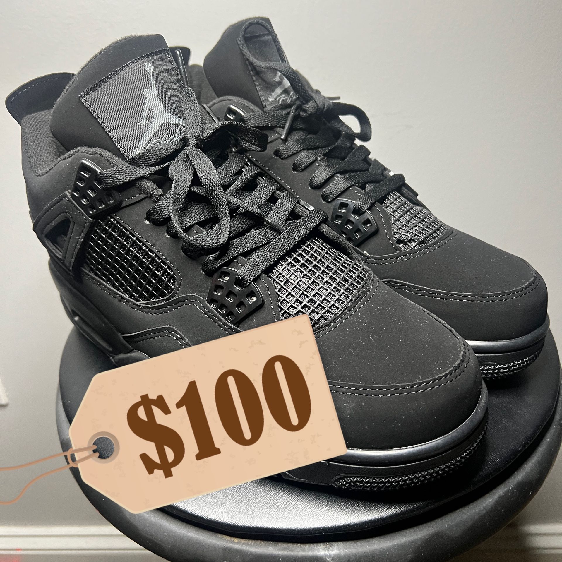 (Size 10 Men) Jordan 4 Retro Black Cat 2020
