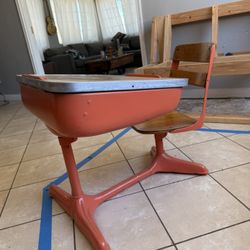 Antique Kids School Desk 