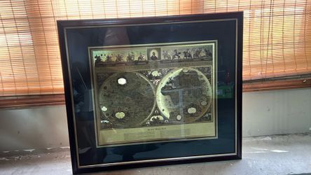 Blake wal map framed 36 x 36