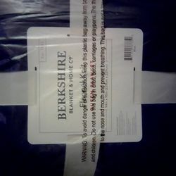 Berkshire Blanket & Home Co. Flannel Knit Blanket. Size Queen. Colors come in Blue and Pink . New in bag/ Unused.