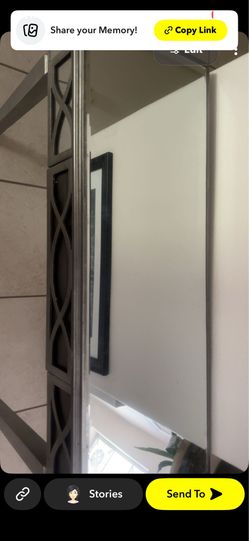 Table with mirror and top