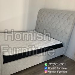 New In Box Queen Bed Frame With Mattress (Read Description Below)
