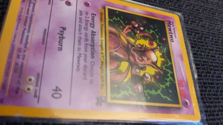 Mewtwo pokemon card (original series star promo)