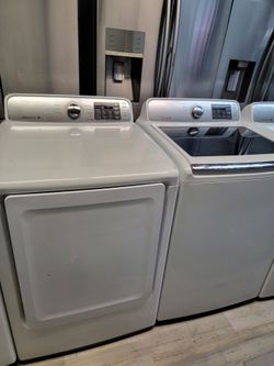 Samsung Washer And Dryer Glass Top Load Set