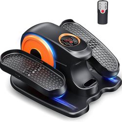 New Under Desk Elliptical Machine, 2-in-1 Electric Leg Exerciser for Seniors, Quiet & Compact Pedal Exerciser with Remote