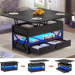 40" Lift Top Coffee Table, 4 in 1 Coffee Tables with Storage