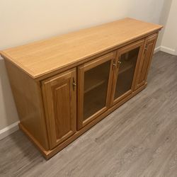 Solid Oak Wood Tv Stand