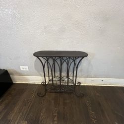 Ornate Metal Console Table- 24”L x 8.5”W x22.5”H