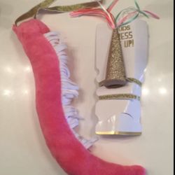 GIRLS UNICORN HORN BIRTHDAY HAT UNICORN DRESS UP HEADBAND TAIL COSTUME SET 