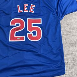 Derrek Lee Signed Autograph Custom Jersey - Beckett Coa - Chicago Cubs