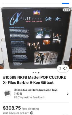 X files Barbie and Ken MATTEL POP CULTURE 