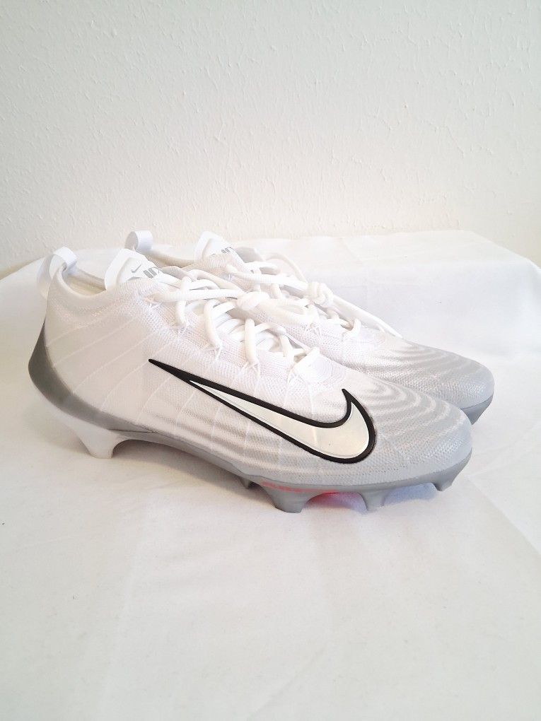 Nike Zoom Vapor Elite White Silver Metallic Football Cleats