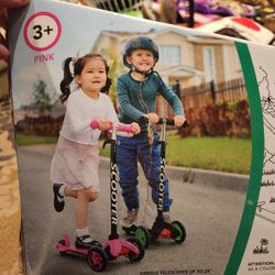 Pink Lil Girls Scooter 3+ NEW 
