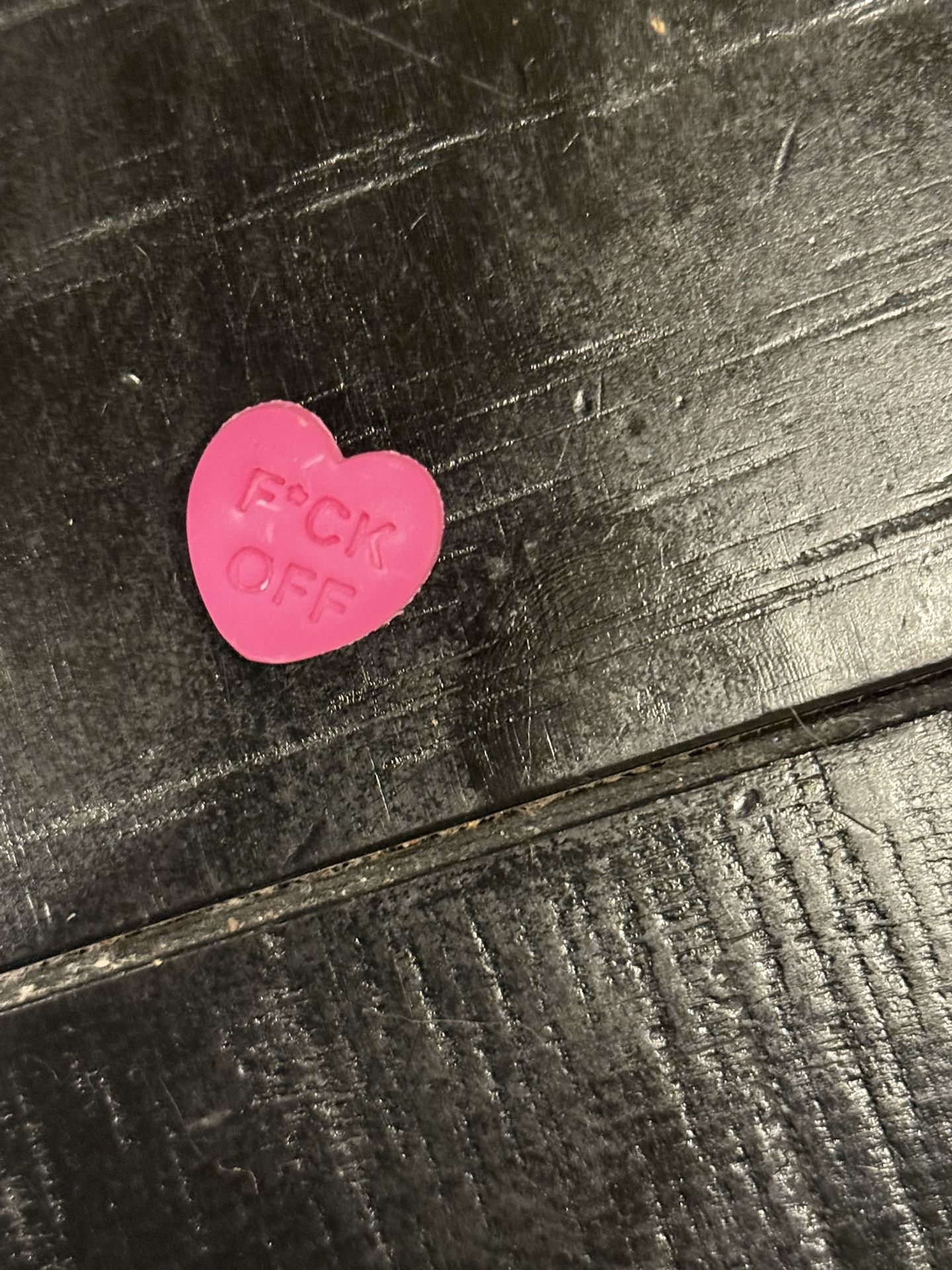 Fuck Off Pink Heart Croc Charm