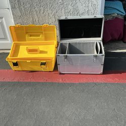 Tool boxes have 2  of them 1 heavy plastic with tray the other all aluminum