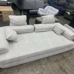 Streamdale Convertible Sleeper Sofa Bed with Pillow, Chenille Folding Mattress Couch