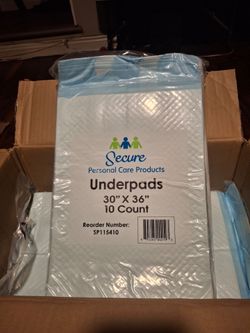 Secure Personal Care Underpads 30x36 100-Count
