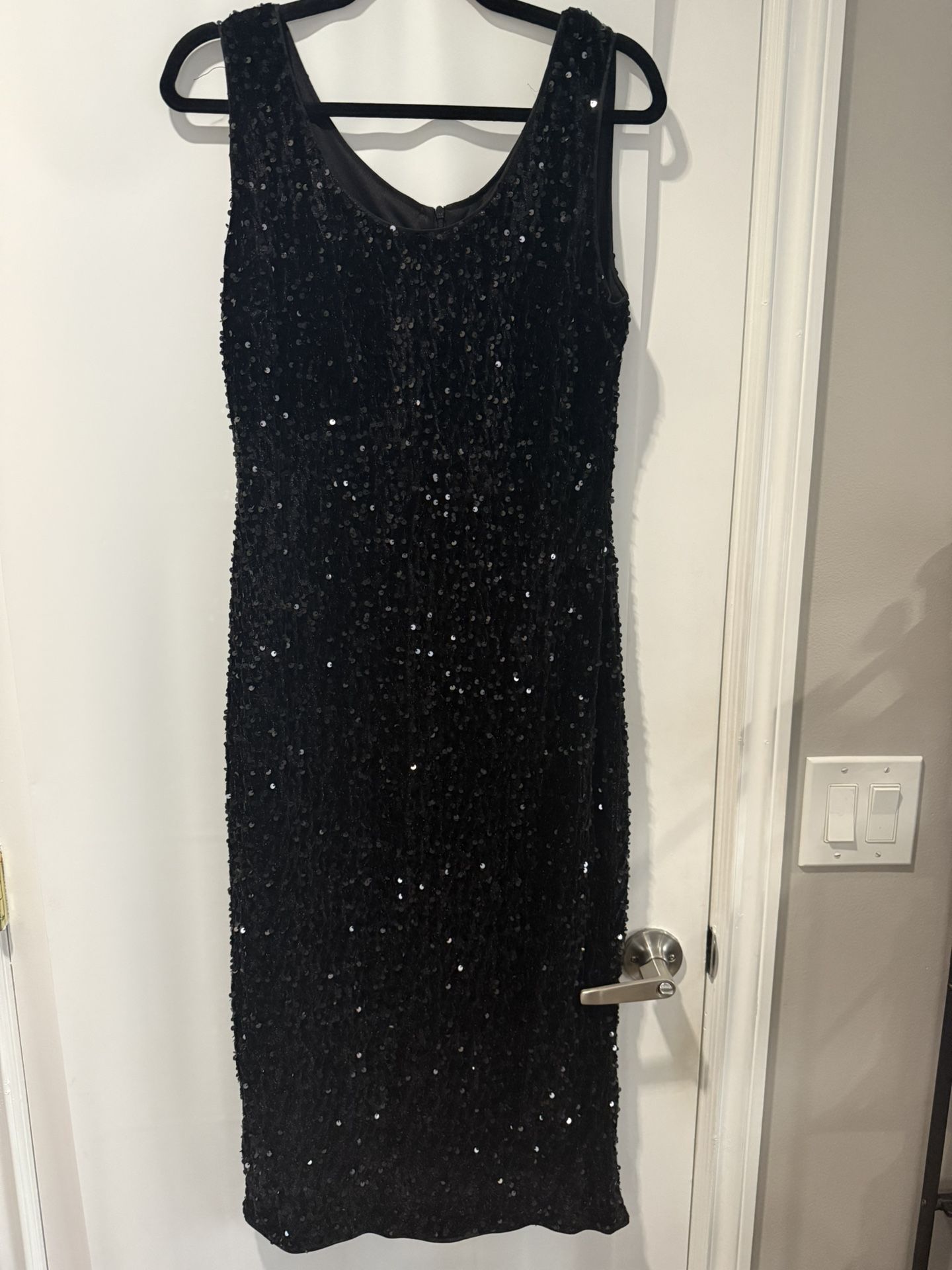 Black Sequined Dress
