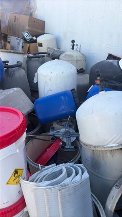 Pool filter, motor, pump