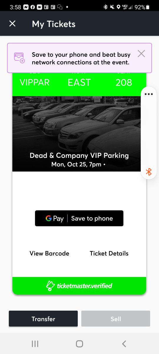 VIP PARKING DEAD AND COMPANY AUK CHIN