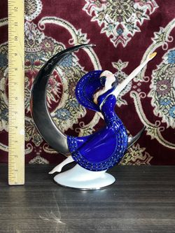 "Moonlight In Platinum Franklin Mint 10"" Statue Figurine - Victoria Oldham 1987