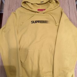 Supreme Motion Logo Hoodie Lemon M SS20