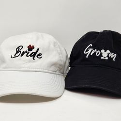 Disney Mickey And Minnie Bride And Groom Cap