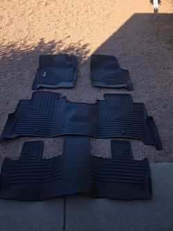 Black Rubber Floor Mat Set for 2025 Ford Expedition Max