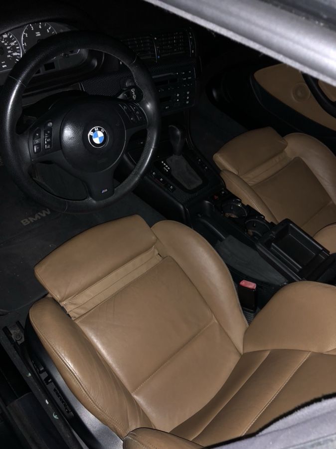 Natural Brown Leather Interior ZHP Sport Package E46 BMW 330i 325i 323i 328i full interior and more partout parts bimmer brown coffee