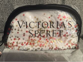 Victoria Secret Clear Confetti Cosmetic Pouch