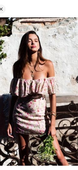 Vanessa Mooney Off Shoulder Floral Mini Dress S