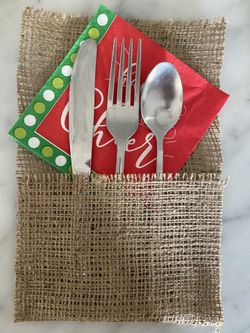 Cutlery Jute Pouch Lace Decorated Envelope