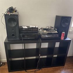 Black IKEA 8-Cube Shelf