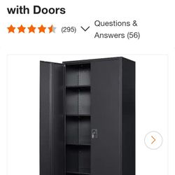 Black Metal Cabinets Free Standing New In The Box