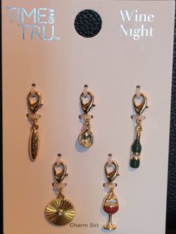 Goldtone Multi-Charm Sets for Wine 🍷 Lovers 
$3 each (Two Available)