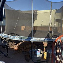 Large 17ft Outdoor Trampoline – Good Condition