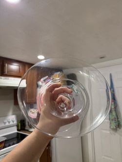 Large Clear Glass Martini or Coupe Glass