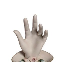 Kelvins vintage mid-century pink bisque ring holder 4"