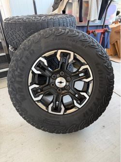 2022+ Chevy Silverado ZR2 OEM Wheels & Goodyear Territory MT Tires (Set of 5)