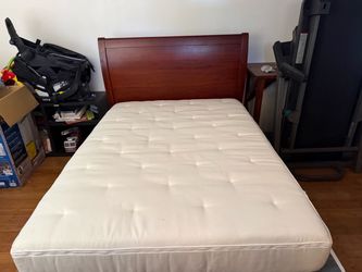 Cherry Wood Full Bed Frame & Matress