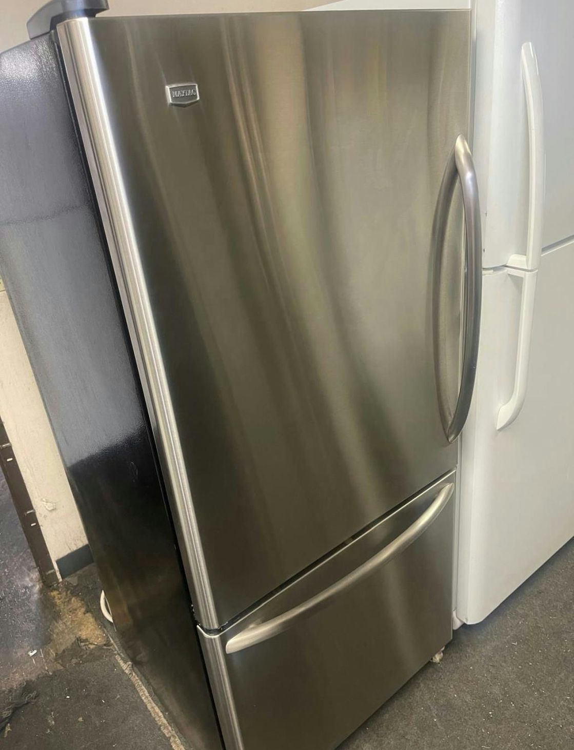 Maytag Bottom Freezer Refrigerator Stainless Steel