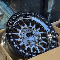 KMC KM552 17” Triple Chrome Black Lip