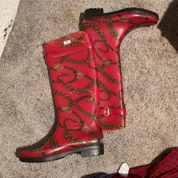 Red Ralph Lauren, Rain Boots  Size 6